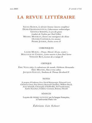 cover image of La Revue Littéraire N°14